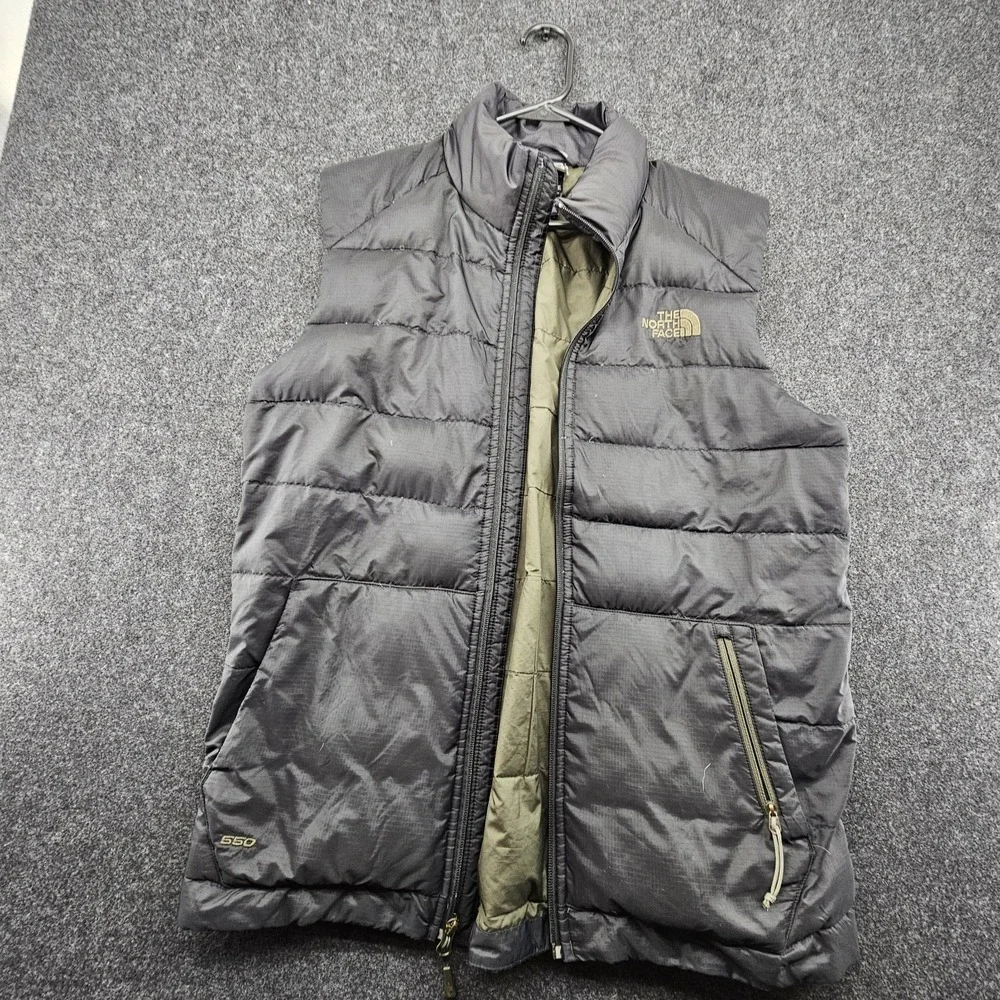 North Face Nupste‎ 550 Goose Down Puffer Vest Men Medium Black Full Zip Gorpcore